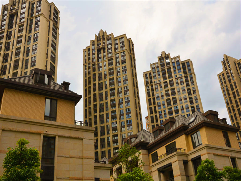 小區施工效果（日映紅5d火燒石漆）